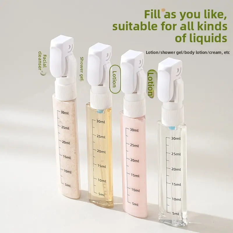 Four in One Travel Toiletries Are Divided into Bottles, Portable Cosmetics/Shampoo/Lotion Storage Bottles, Which Can Hold Four Kinds of Toiletries, Sealed, Leak Proof, Extrusion Free, Compact, and Can Be Carried on the Plane