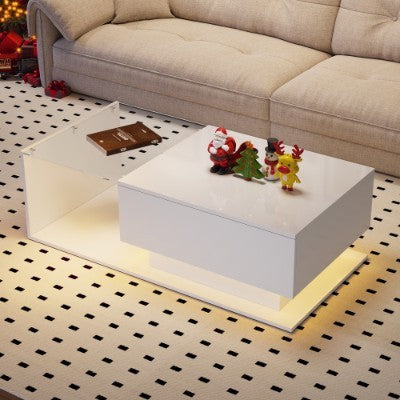 LED Coffee Table, Modern High Gloss Coffee Table