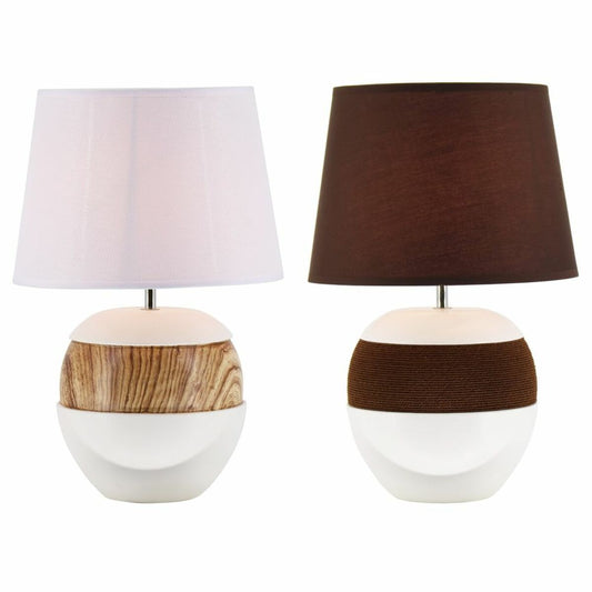 Desk lamp DKD Home Decor Ceramic Polyester Rope (28 x 28 x 43 cm) (2 pcs)-0