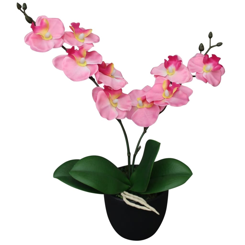 “Tall 29.5” Faux White Orchid in Pot – Artificial Orchid Plant for Modern Office & Home Decor”