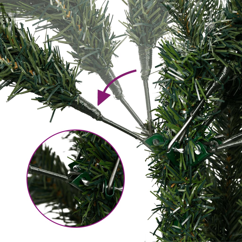 Artificial Hinged Christmas Tree 300 LEDs 82.7"
