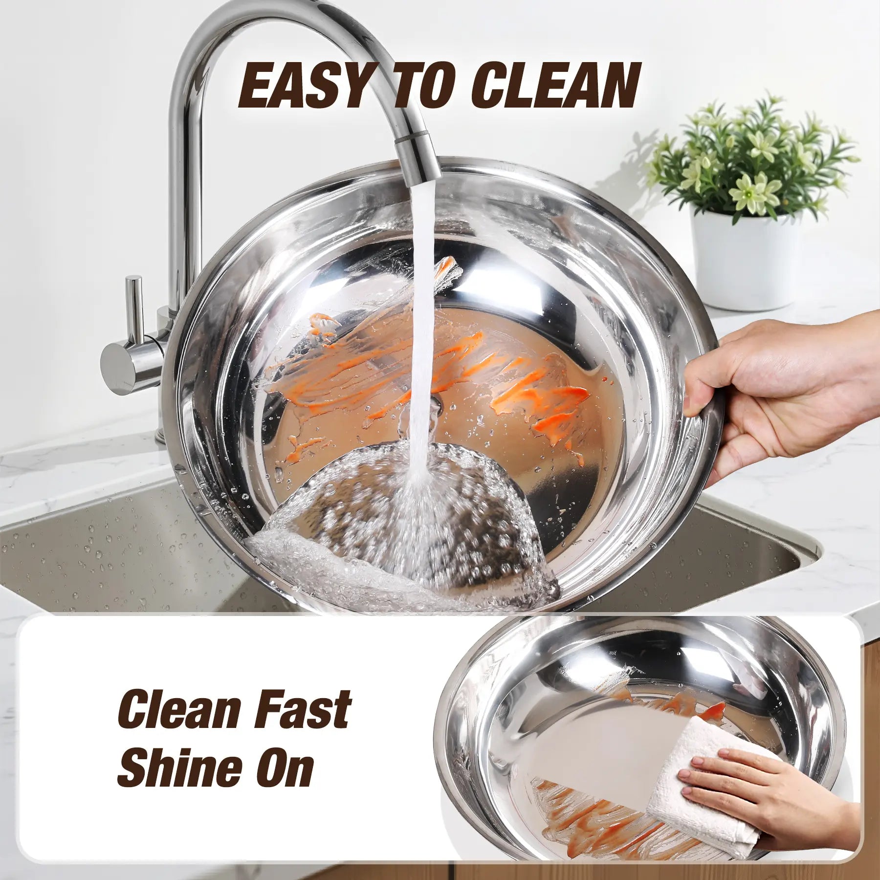 WARMOUNTS 5QT Rose Gold Chafing Dishes for Buffet with Glass Lid , round Chafers and Buffet Warmers Set with Mirror-Polished Stainless Steel, Rolled Rim, Stackable, Lid Holder for Parties, Weddings(2/4 Pack）