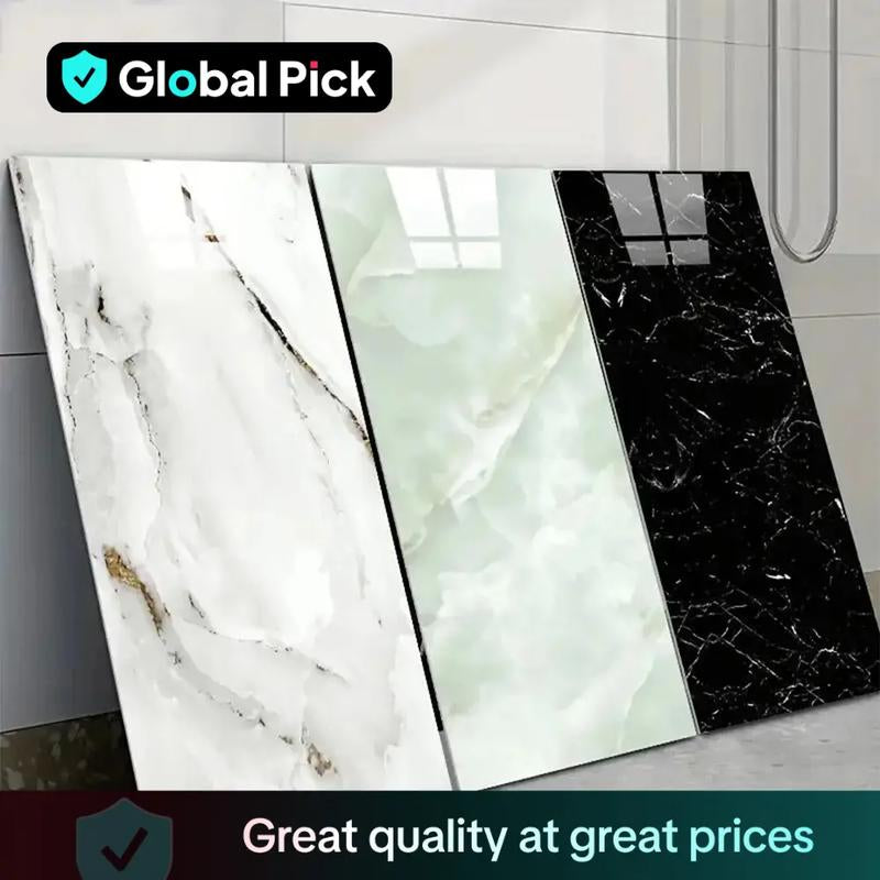 Self Adhesive Marble Pattern Wall Sticker, 20Pcs Waterproof & Heat Resistant Wall Decal, Wall Decor for Home Kitchen & Bathroom