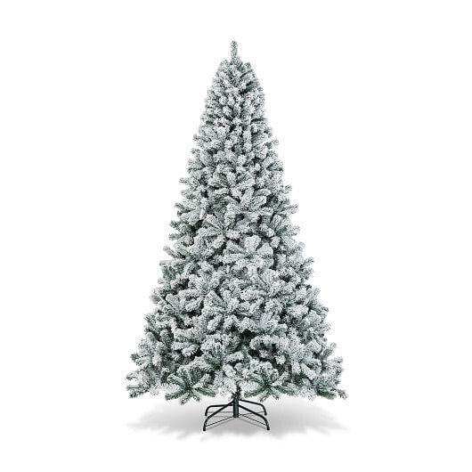 9 Feet Artificial Christmas Tree with Premium Snow Flocked Hinged B593-CM22067CM22069-9
