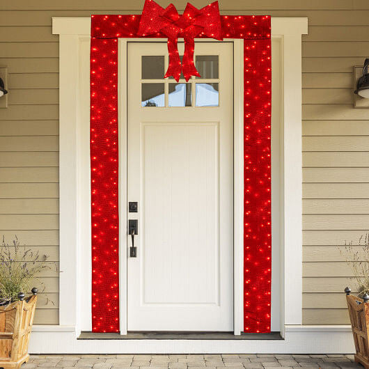 Christmas Doorway Arch with a Bow
