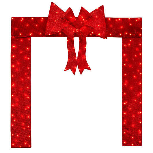 Christmas Doorway Arch with a Bow