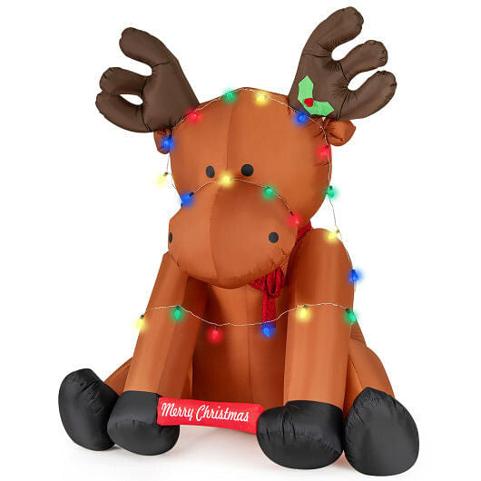 8.5 Feet Tall Christmas Inflatable Reindeer with 24 LED String Lights-0