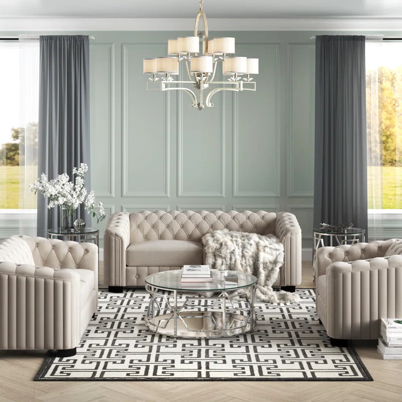 Gigi 3 - Piece Velvet Living Room Set