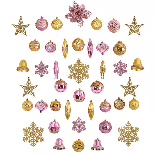Holiday Deluxe 4.5 In. Multicolor Shatterproof Assorted Ornaments (70-Pack)