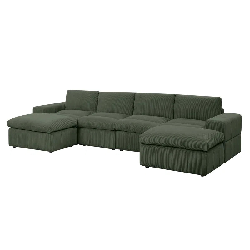 Tondreau 6 - Piece Corduroy Sectional