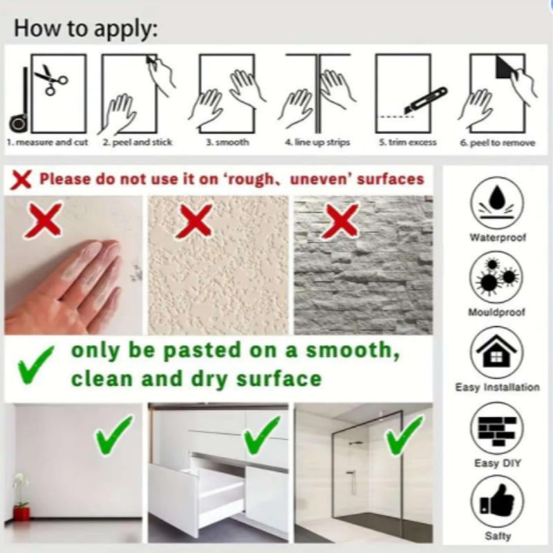 Wood Slat Pattern Wallpaper, 1 Count Self Adhesive Waterproof Wallpaper, Removable Vinyl Wall Decor for Bedroom, Living Room, Kitchen Decor