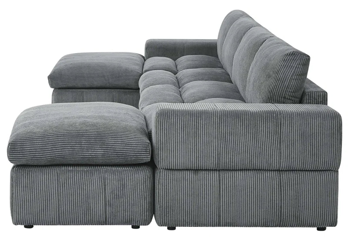 Tondreau 6 - Piece Corduroy Sectional