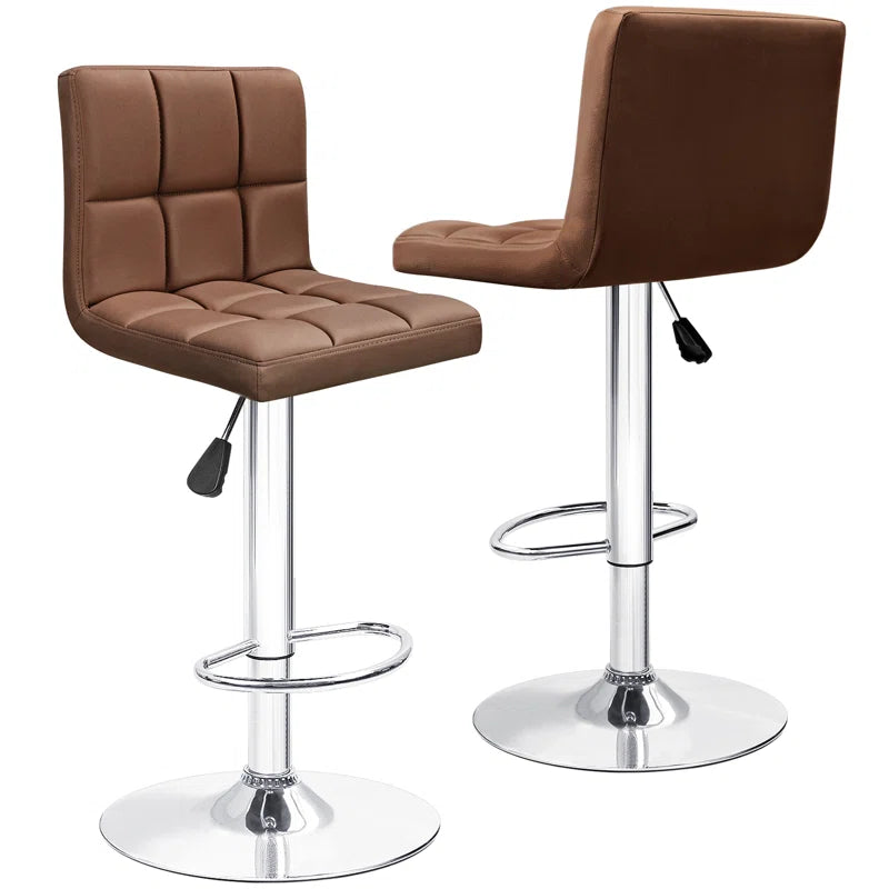 Everything Home Swivel Upholstered Counter Stool with Metal Frame