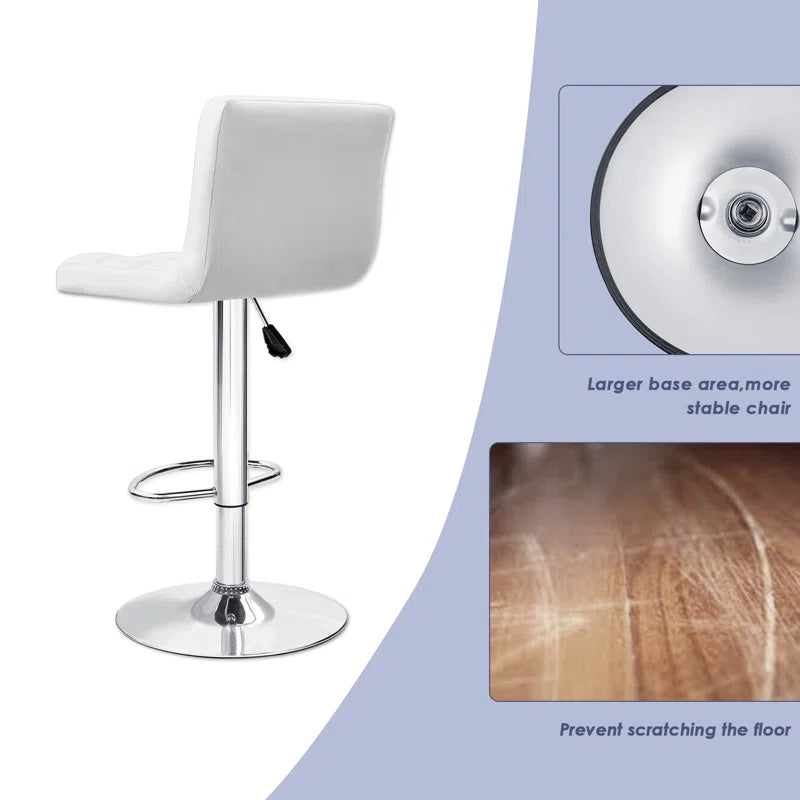 Everything Home Swivel Upholstered Counter Stool with Metal Frame