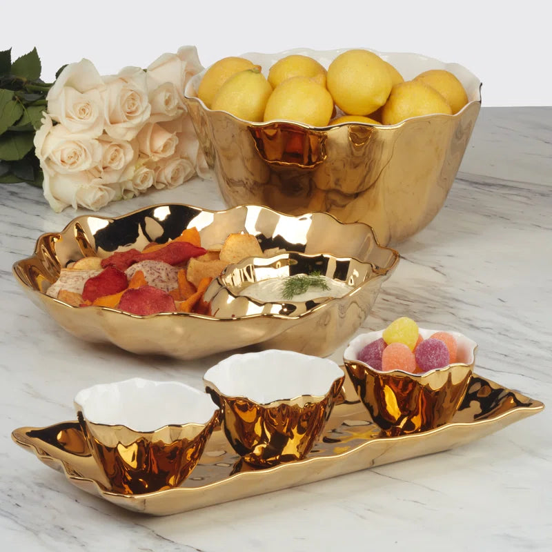 Coast 4Pc Tray and Condiment Bowls 14.25In X 6In