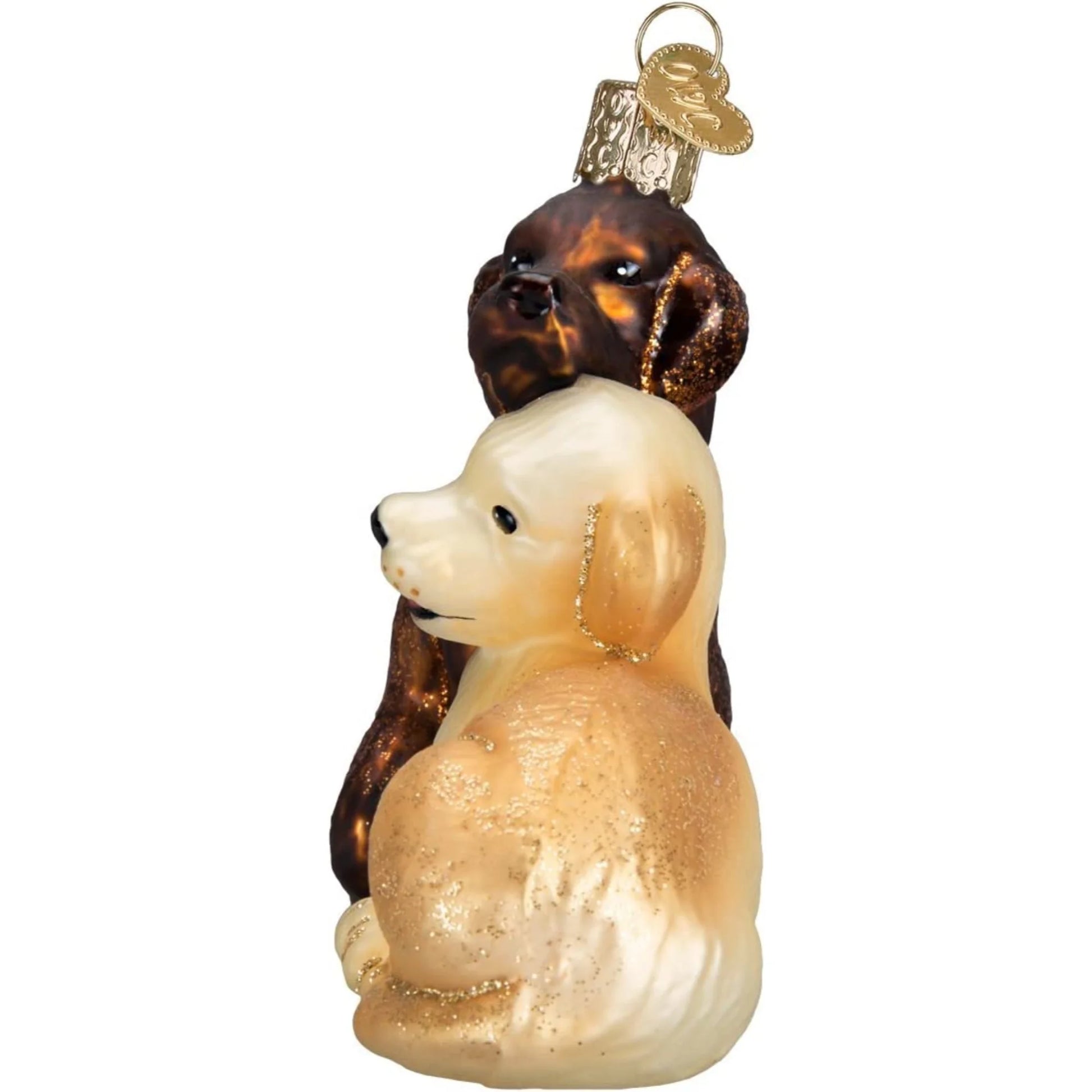 Dog and Pet Accessories Glass Blown Ornaments for Christmas Tree Puppy Love