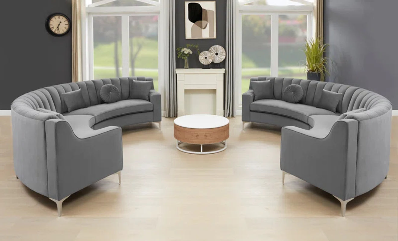 Steubenville 2 - Piece Velvet Sectional